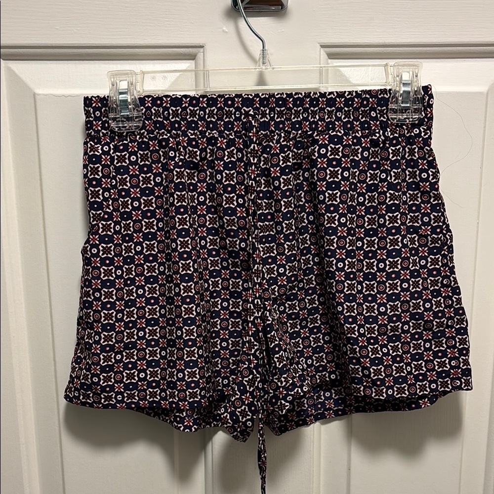 Patterned Black and White Women's Shorts